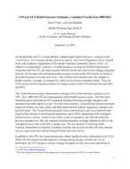 CPS and ACS Health Insurance Estimates: Consistent Trends from 2009-2012