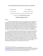Factors Influencing Transitions Into and Out of Near Poverty: 2004-2012