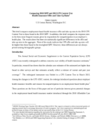 Comparing 2010 SIPP and 2013 CPS Content Test Health Insurance Offer and Take-Up Rates