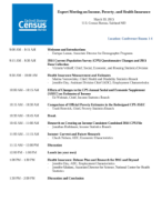 Expert Meeting on Income, Poverty, and Health Insurance Agenda