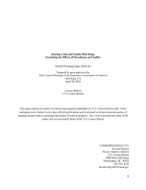 Housing Crisis and Family Well-being: Examining the Effects of Foreclosure 