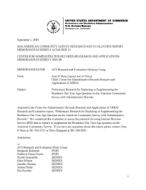 Preliminary Research for Replacing or Supplementing the Residence One Year Ago Question on the American Community Survey with Administrative Records