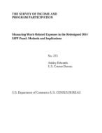 Measuring Work-Related Expenses in the Redesigned 2014 SIPP Panel: Methods and Implications