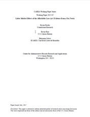 Labor Market Effects of the Affordable Care Act: Evidence from a Tax Notch