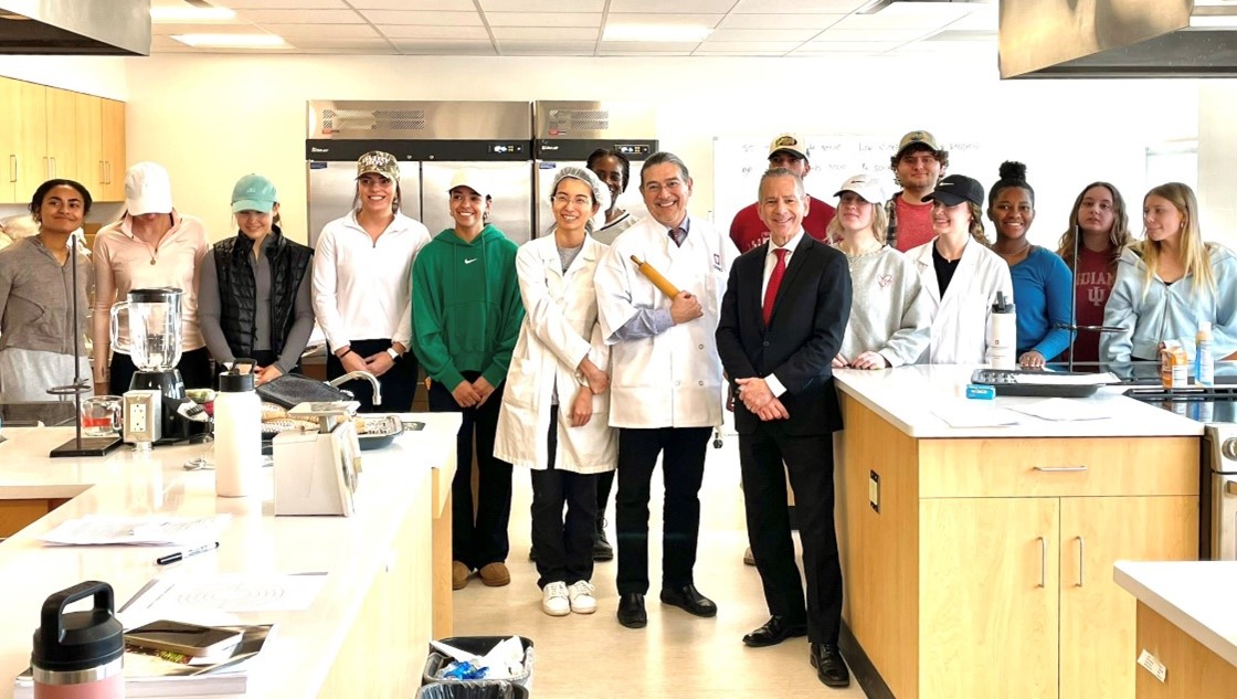 Photo: Touring the facilities at Indiana University School of Public Health - Bloomington with Dean David Allison