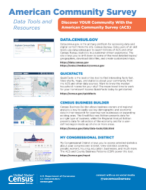 American Community Survey Data Tools and Resources