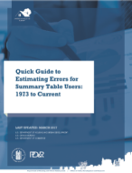 Quick Guide to Estimating Errors for Summary Table Users: 1973 to Current