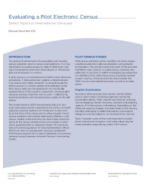 Evaluating a Pilot Electronic Census