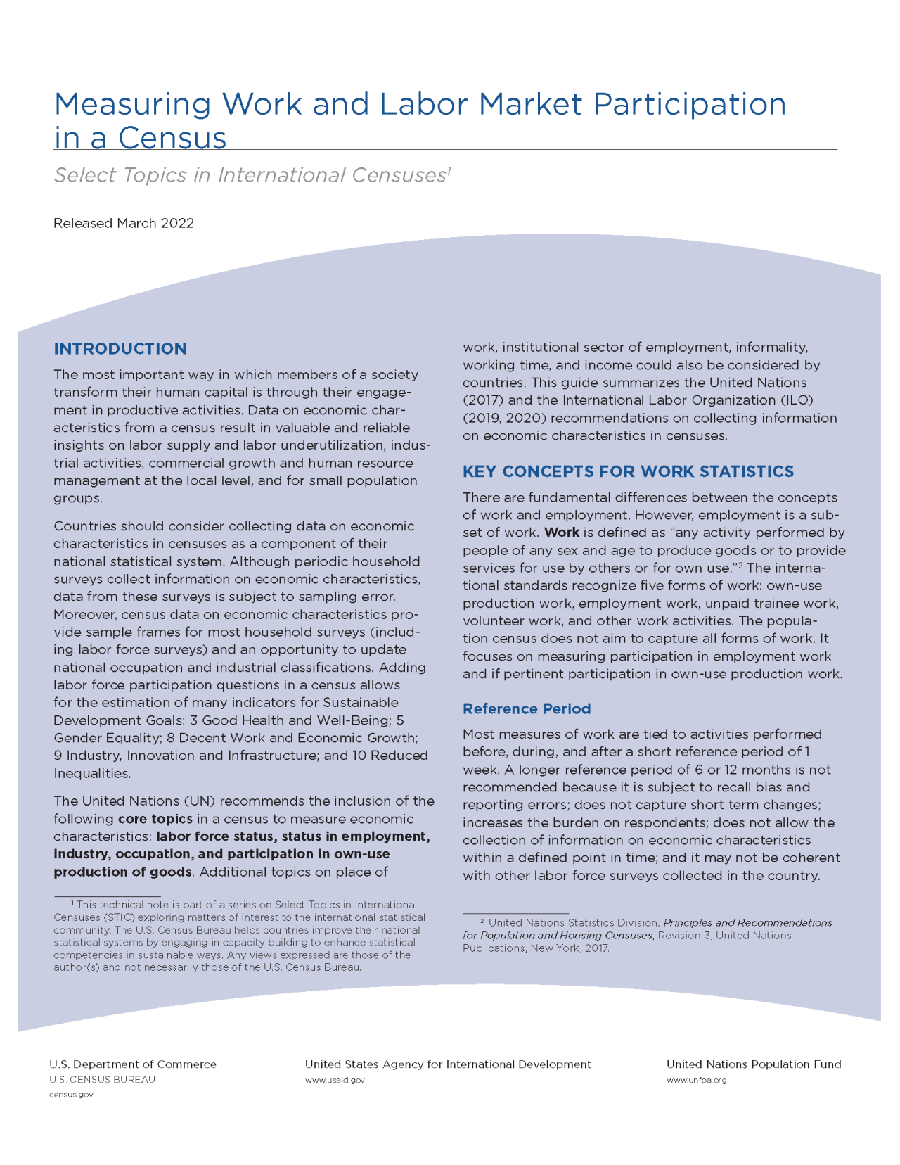 Measuring Work and Labor Market Participation in a Census